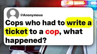 Cops who had to write a ticket to a cop, what happened?