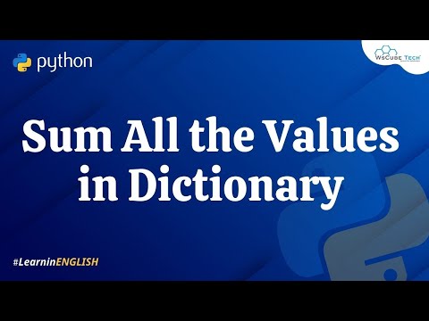 Python Program to Sum All the Values in a Dictionary in English