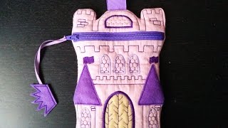 In The Hoop Castle Bag Tutorial | ITH Machine Embroidery | Disorderly Threads