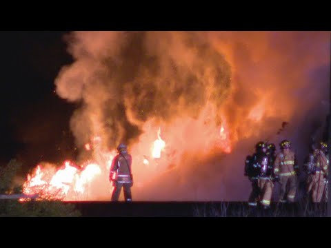 Fire officials investigating after fire breaks out near railroad in Indiana