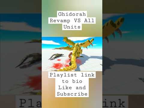 Ghidorah Revamp VS All Units - Animal Revolt Battle Simulator #arbs #shorts #animalrevolt #shorts