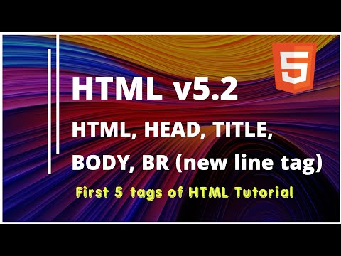 HTML 5.2 version 1st Tutorial with basic first 5 tags / elements / syntax | Tech n GK - #TnGKnow |