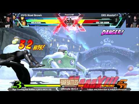 Bar Battles #3   UMvC3 Pool B WF   UVG Noel Brown VS DRS MastaCJ
