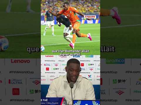 👀🇨🇮 Quand le potentiel transfert de Diomandé s'invite en conférence de presse de Faé #shorts #foot