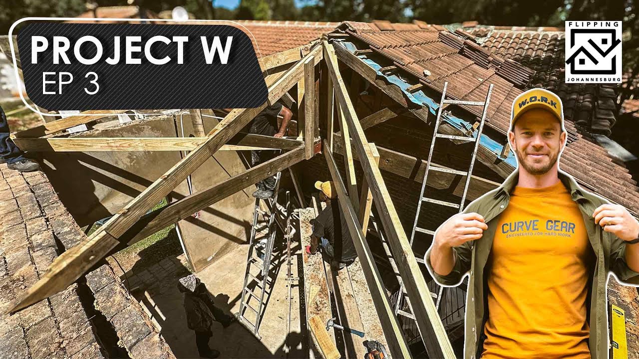 Flipping a Tuscan Disaster – We Re-Built the Roof! (Project W - Ep 3)