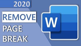 How to remove a page break in Word in 1 MINUTE (HD 2020)