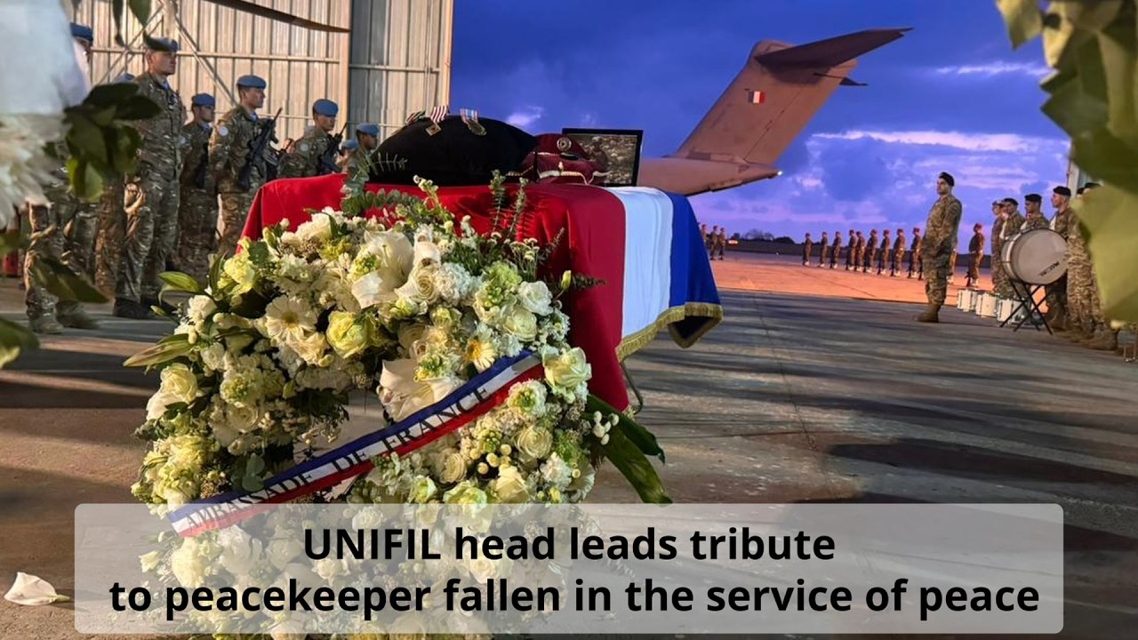 UNIFIL head leads tribute to peacekeeper fallen in the service of peace