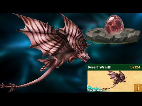 DESERT WRAITH Max Level 124 Titan -Limited Exclusive Sand Death Dragon // Dragons:Rise of Berk
