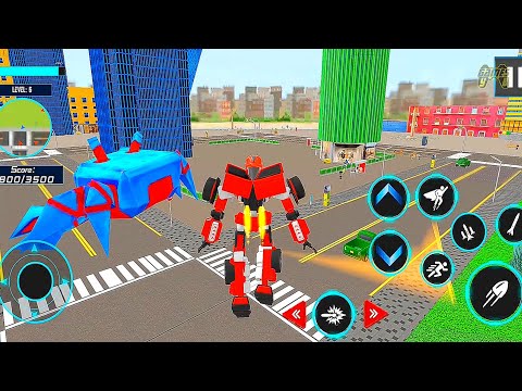 US Red Flying Robot Drone Car Wars of Robot games | Android iOS Gameplay