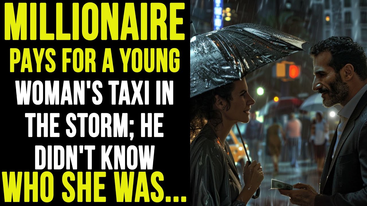 MILLIONAIRE GAVE $200 TO A WOMAN DURING A STORM... THE NEXT DAY HE SAW HER AT THE GRAVE OF HIS...