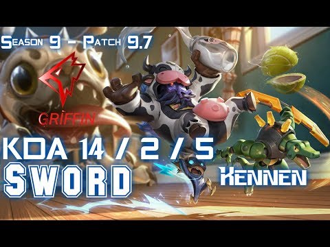 GRF Sword KENNEN vs GNAR Top - Patch 9.7 KR Ranked