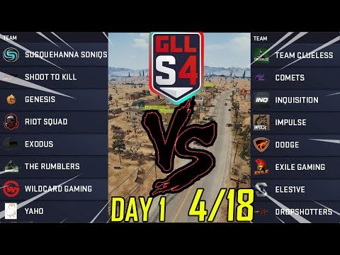GLL PUBG Season 4 Regional Finals Day 1 NA - 4of18 | FULL MATCH