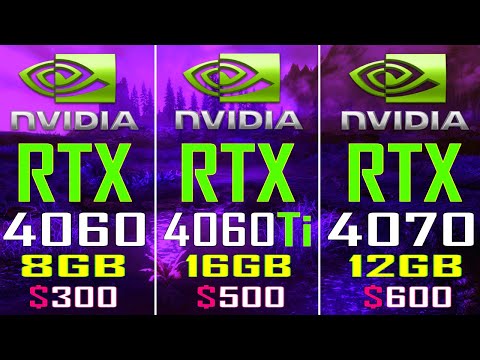 RTX 4060 vs RTX 4060Ti vs RTX 4070 || PC GAMES TEST ||