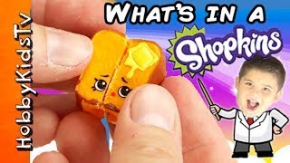 What's Inside Shopkins? Cut Open + Surprise Toys! Science Lab Fun by HobbyKidsTV