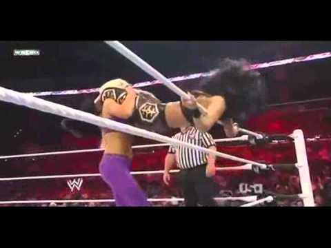 Melina-Headscissors Modified Axe Kick (to Jillian)
