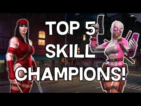 Top 5 Skill Champions - Patch 12.0.1 2017 - Marvel Contest Of Champions