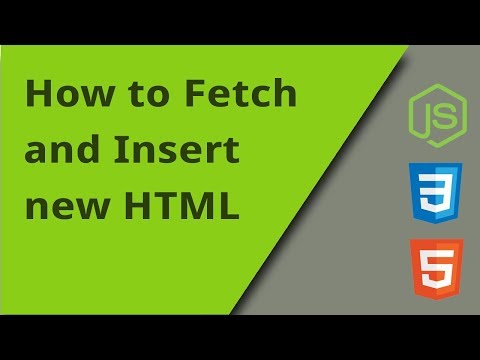 AJAX fetching and inserting new HTML