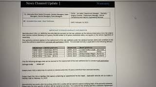 Mercedes Benz Rear Subframe Rust Extended Warranty - 20 Years Unlimited Miles