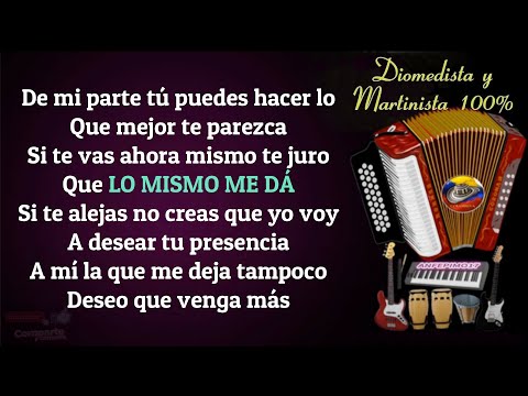 Lo Mismo Me Da - (letra) - DIOMEDES DIAZ / Álbum - Con Mucho Estilo / Año - 1981