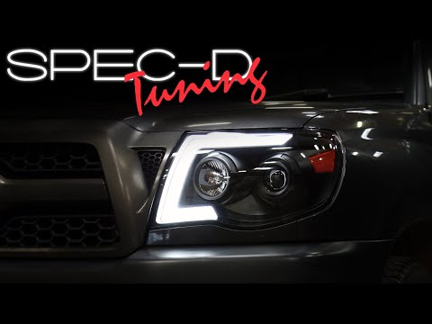 SPECDTUNING INSTALLATION VIDEO: 2005-2011 TOYOTA TACOMA LED SEQUENTIAL PROJECTOR HEADLIGHTS