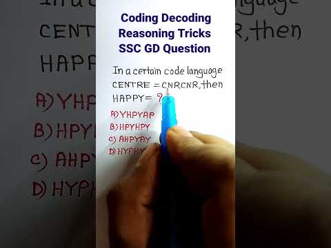 Coding Decoding| Coding Decoding Reasoning Tricks| Reasoning Classes| Reasoning| #shorts