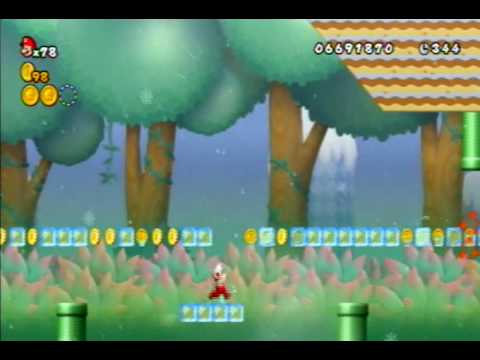 New Super Mario Bros. Wii: 9-7 clear with Star Coins