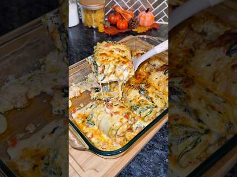 Chicken Alfredo Lasagna Rolls