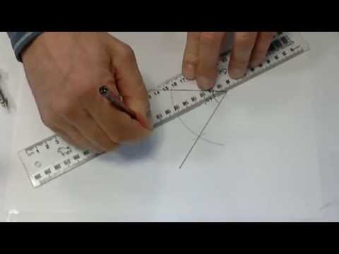 Create a 60 degree angle and bisect it - YouTube