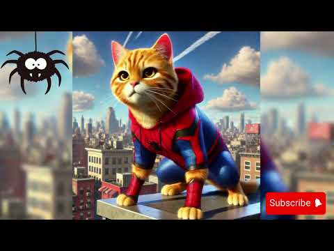 GINGER CAT Becomes Spider-Man 🐱 Fortunately, It’s Just a Dream" #ai #cat #catlover #viral