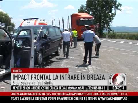 IMPACT FRONTAL LA INTRARE ÎN BREAZA