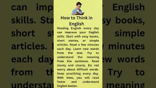 Download lagu How To Think In English || Graded Reader || Listen And practice mp3