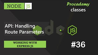 #36 API: Handling Route Parameters | Working with Express JS | A Complete NODE JS Course