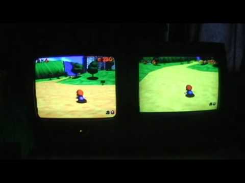 N64 PAL vs NTSC Speed Comparison - Super Mario 64