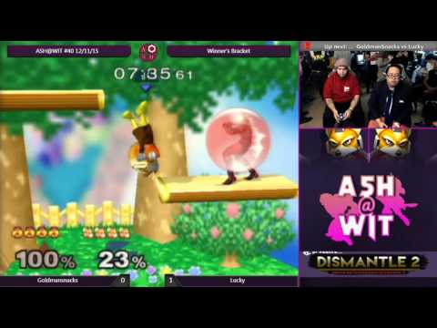 GoldmanSnacks (Fox, Sheik) vs Lucky (Fox) - ASH@WIT #40 Melee Bracket