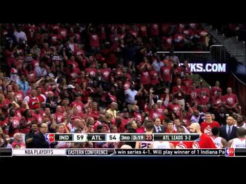 Mike Scott poster dunk over Ian Mahinmi: Pacers at Hawks, Game 6