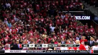 Mike Scott - Atlanta Hawks - Indiana Pacers - Game 6 - poster dunk - Ian Mahinmi