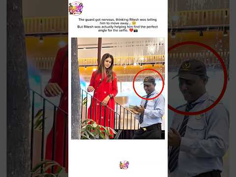 Security guard Thought Ritesh Was Asking Him to Leave🥺❤️#riteshdeshmukh #genelia #bollywood