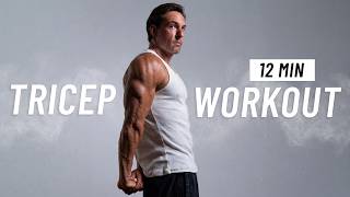 12 Minute Tricep Workout at Home with Dumbbells
