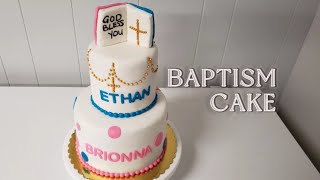 Baptism Cake and Bible Cake Topper Tutorial
