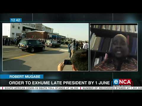 Order to exhume Robert Mugabe's body by 1 June