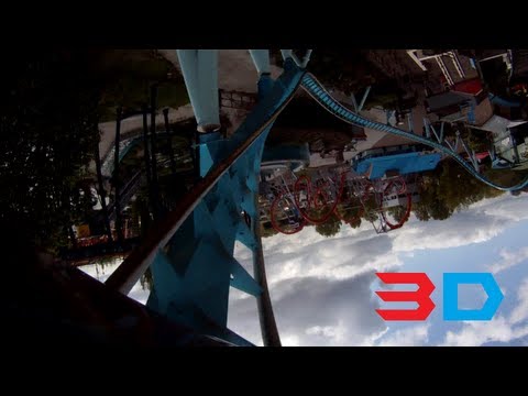 Shockwave 3D front seat on-ride HD POV Drayton Manor