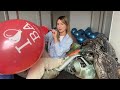 Blowing A Red Balloon Until Bursts