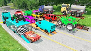 Download lagu Flatbed Truck Mcqueen | Transportation with Truck - Pothole vs Car #1 - BeamNG.Drive mp3 Download lagu Flatbed Truck Mcqueen | Transportation with Truck - Pothole vs Car #1 - BeamNG.Drive mp3