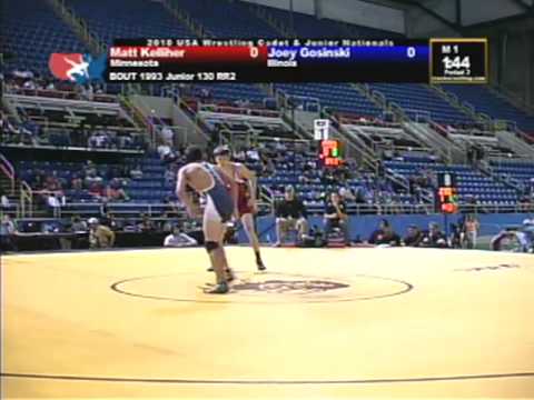 Junior Freestyle 130 pounds - Matt Kelliher vs Joey Gosinski