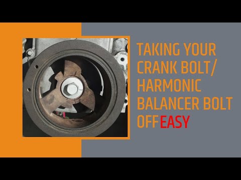 How to remove a Crank Bolt/Harmonic balancer bolt that will not come loose! SUPER TRICK!!