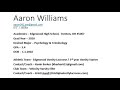 Aaron Williams- Summer Travel Highlights