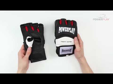 Перчатки для ММА смешанных единоборств рукпашного боя черные PowerPlay 3075 размер L - фото 1 - id-p2477401341