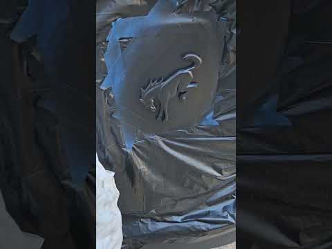 plasti dip black paint on Ford Bronco badge emblem
