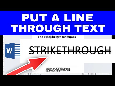 How to Put a Strike Through Text in WORD (Cross Out Words with Strikethrough)