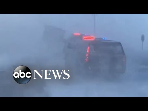 Winter storm hits North Dakota